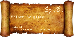 Sziber Brigitta névjegykártya